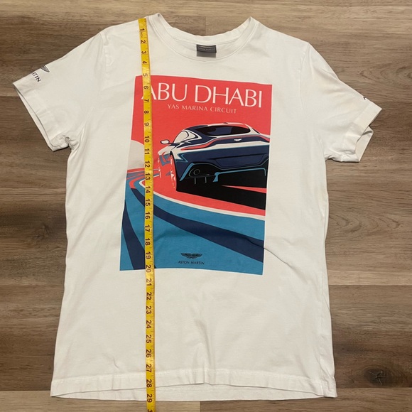 Aston Martin shirt Abu Dhabi F1 T shirt men’s Large white - Picture 9 of 11